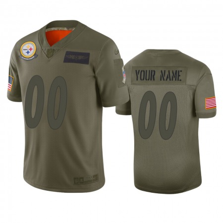 Men's Pittsburgh Steelers Customized 2019 Camo Salute To Service NFL Stitched Limited Jersey