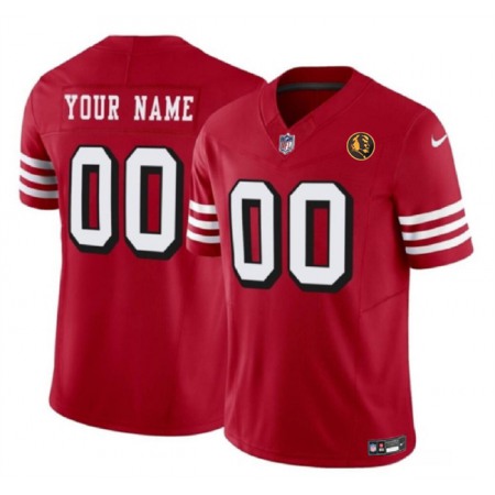 Men's San Francisco 49ers Active Player Custom Scarlet 2023 F.U.S.E. Alternate With John Madden Patch Vapor Limited Stitched Football Jersey