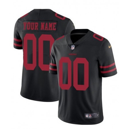 Men's San Francisco 49ers Customized Black Vapor Untouchable Limited Stitched NFL Jersey