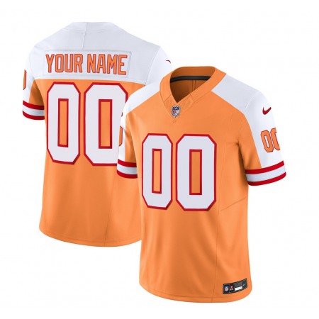 Men's Tampa Bay Buccaneers Active Player Custom 2023 F.U.S.E.White/Orange Throwback Limited Stitched Jersey