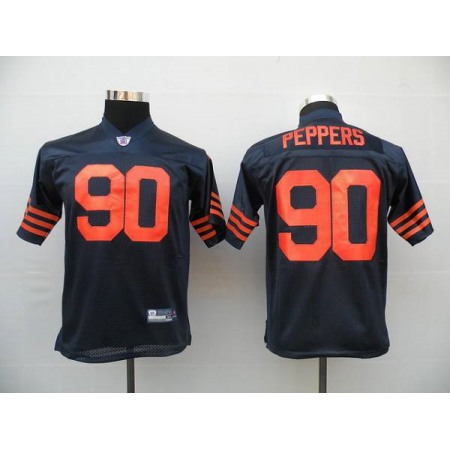 Bears #90 Julius Peppers Blue/Orange 1940s Throwback Stitched Youth NFL Jersey