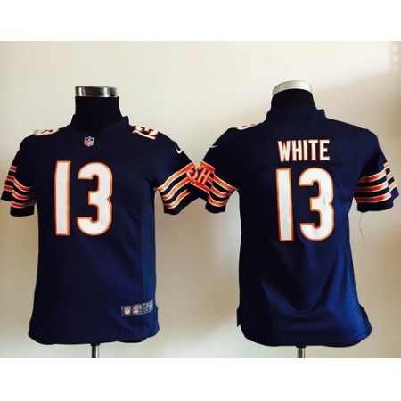 Nike Bears #13 Kevin White Navy Blue Team Color Youth Stitched NFL Elite Jersey