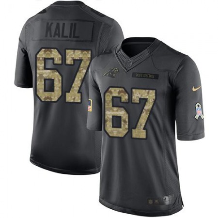Nike Panthers #67 Ryan Kalil Black Youth Stitched NFL Limited 2016 Salute to Service Jersey