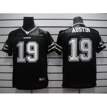 Cowboys #19 Miles Austin Black Shadow Stitched Youth NFL Jersey