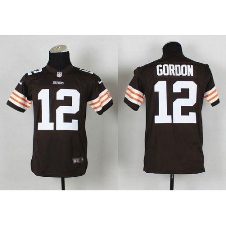 Nike Browns #12 Josh Gordon Brown Team Color Youth Stitched NFL Elite Jersey