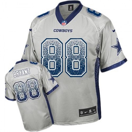 Nike Cowboys #88 Dez Bryant Grey Youth Stitched NFL Elite Drift Fashion Jersey