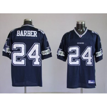 Cowboys #24 Marion Barber Navy Blue Stitched Youth NFL Jersey