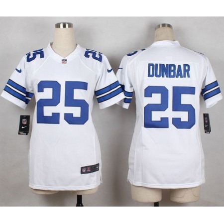 Nike Cowboys #25 Lance Dunbar White Youth Stitched NFL Elite Jersey
