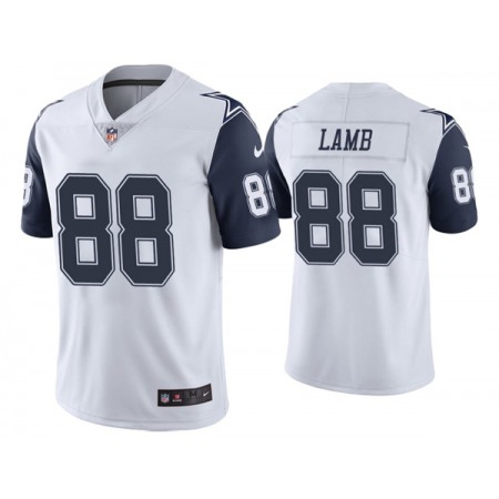 Youth Dallas Cowboys #88 CeeDee Lamb White Color Rush Stitched Football Jersey