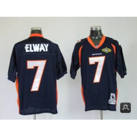 Youth Denver Broncos #7 John Elway Blue With 2010 Super Bowl Patch Mitchel & Ness Stitched Jersey