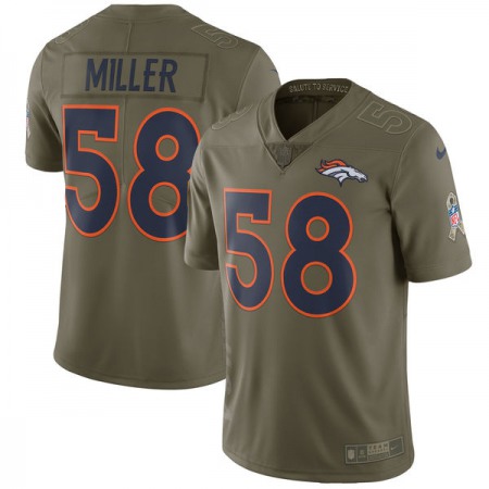 Youth Nike Denver Broncos #58 Von Miller Olive Salute to Service Limited Stitched NFL Jersey