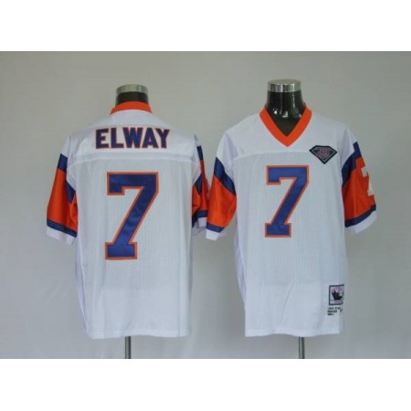 Broncos #7 John Elway White Stitched Youth NFL Jersey