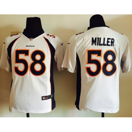 Nike Broncos #58 Von Miller White Youth Stitched NFL Elite Jersey