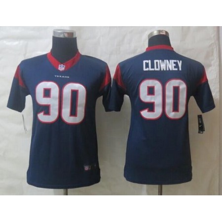 Nike Texans #90 Jadeveon Clowney Navy Blue Team Color Youth Stitched NFL Limited Jersey