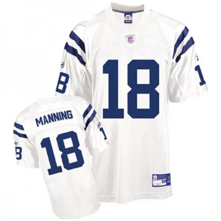 Colts #18 Peyton Manning White Stitched Youth NFL Jersey