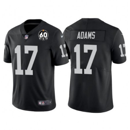 Youth Las Vegas Raiders #17 Davante Adams Black 60th Anniversary Patch Vapor Untouchable Limited Stitched NFL Jersey