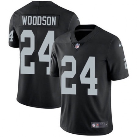 Youth Las Vegas Raiders #24 Charles Woodson Black Vapor Untouchable Limited Stitched Jersey