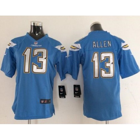 Nike Chargers #13 Keenan Allen Electric Blue Alternate Youth Stitched NFL New Elite Jersey