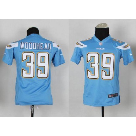Nike Chargers #39 Danny Woodhead Electric Blue Alternate Youth Stitched NFL New Elite Jersey