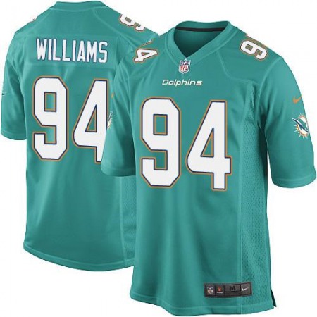 Nike Dolphins #94 Mario Williams Aqua Green Team Color Youth Stitched NFL Elite Jersey