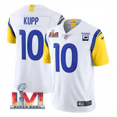 Youth Los Angeles Rams #10 Cooper Kupp White 2022 With C Patch Super Bowl LVI Vapor Untouchable Limited Stitched Jersey