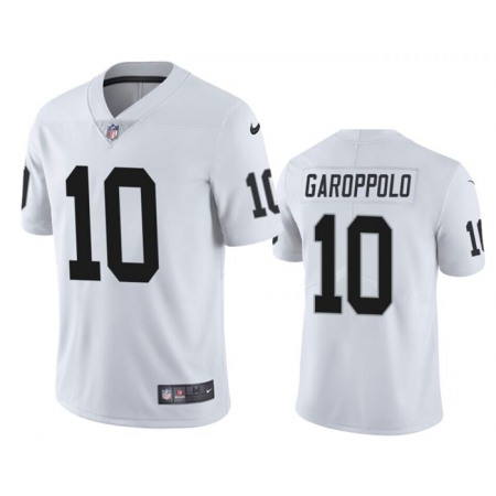 Youth Oakland Raiders #10 Jimmy Garoppolo White Vapor Untouchable Limited Stitched NFL Jersey