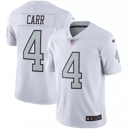 Youth Oakland Raiders #4 Derek Carr White Color Rush Limited Stitched NFL Jersey