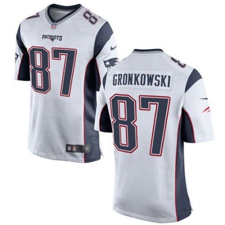 Nike Patriots #87 Rob Gronkowski White Youth Stitched NFL New Elite Jersey