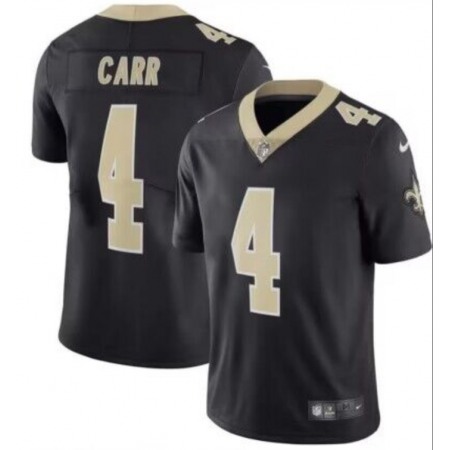 Youth New Orleans Saints #4 Derek Carr Black Limited Rush Stitched NFL Jersey
