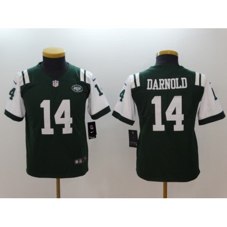 Youth NFL New York Jets #14 Sam Darnold Green 2018 Draft First Round Vapor Untouchable Limited Stitched Jersey