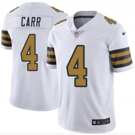 Youth New Orleans Saints #4 Derek Carr White Color Rush Limited Stitched Jersey