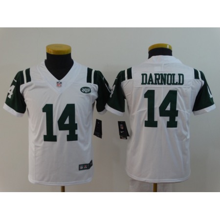 Youth New York Jets #14 Sam Darnold White Vapor Untouchable Limited Stitched NFL Jersey