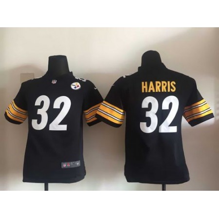 Nike Steelers #32 Franco Harris Black Team Color Youth Stitched NFL Elite Jersey