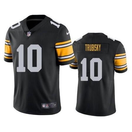 Youth Pittsburgh Steelers #10 Mitchell Trubisk Black Vapor Untouchable Limited Stitched Jersey