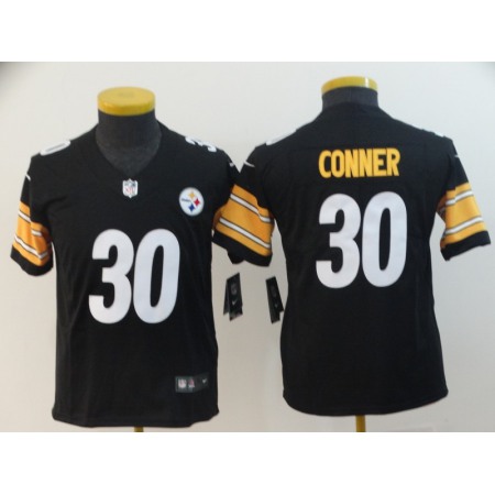 Youth Pittsburgh Steelers #30 James Conner Black Vapor Untouchable Limited Stitched NFL Jersey
