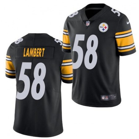 Youth Pittsburgh Steelers #58 Jack Lambert Black Vapor Untouchable Limited Stitched Jersey