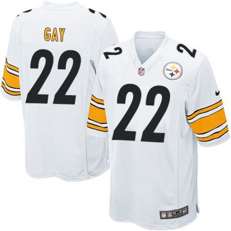 Nike Steelers #22 William Gay White Youth Stitched NFL Elite Jersey