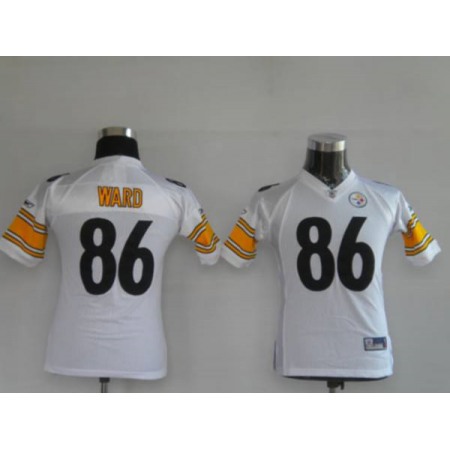 Steelers #86 Hines Ward White Stitched Youth NFL Jersey