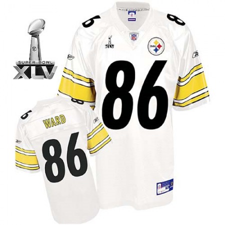 Steelers #86 Hines Ward White Super Bowl XLV Stitched Youth NFL Jersey