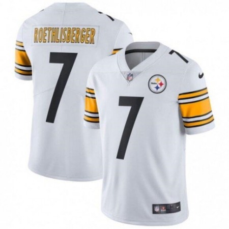 Youth Pittsburgh Steelers #7 Ben Roethlisberger White Vapor Untouchable Limited Stitched Jersey