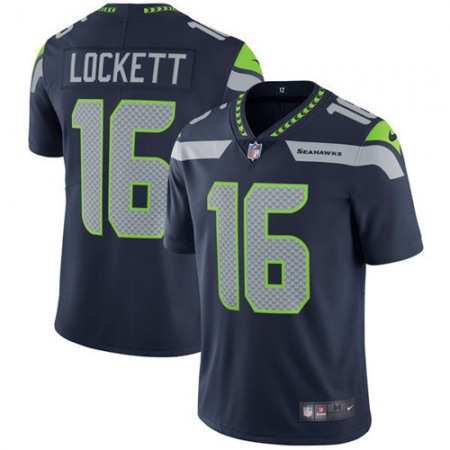 Youth Seattle Seahawks #16 Tyler Lockett Navy Vapor Untouchable L Limited Stitched NFL Jersey