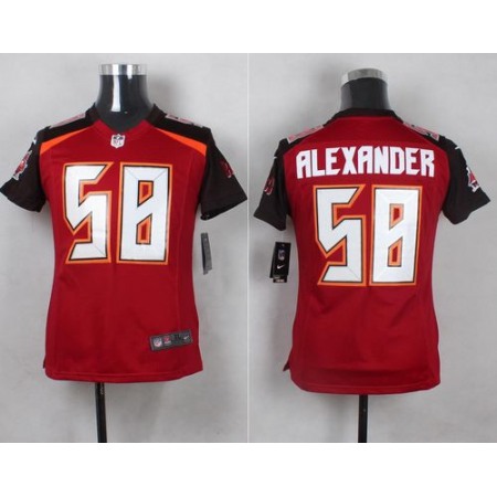 Nike Buccaneers #58 Kwon Alexander Red Team Color Youth Stitched NFL New Elite Jersey