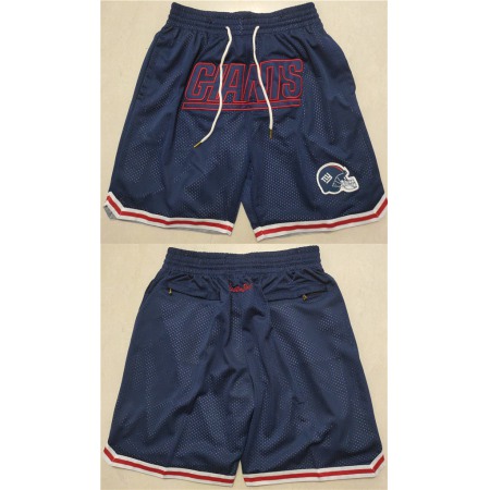 Men's New York Giants Navy Shorts (Run Small)