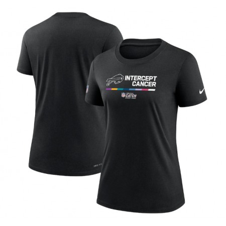 Women's Buffalo Bills 2022 Black Crucial Catch Performance T-Shirt(Run Small)