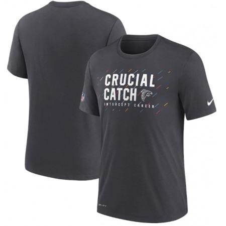 Men's Atlanta Falcons Charcoal 2021 Crucial Catch Performance T-Shirt