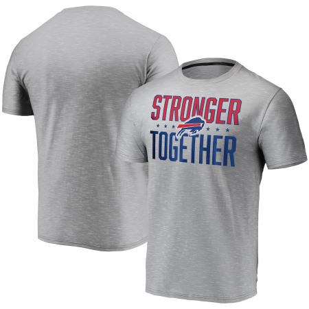Men's Buffalo Bills Grey Charcoal Stronger Together T-Shirt
