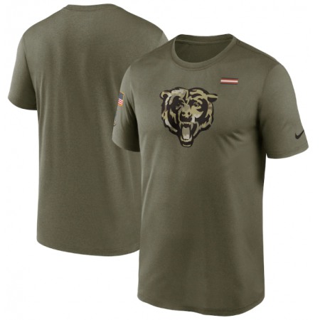 Men's Chicago Bears 2021 Olive Salute To Service Legend Performance T-Shirt