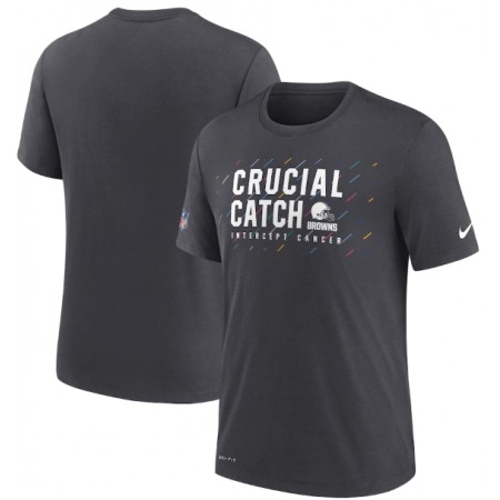 Men's Cleveland Browns Charcoal 2021 Crucial Catch Performance T-Shirt