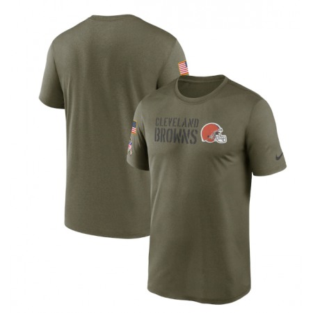 Men's Cleveland Browns Olive 2022 Salute to Service Legend Team T-Shirt