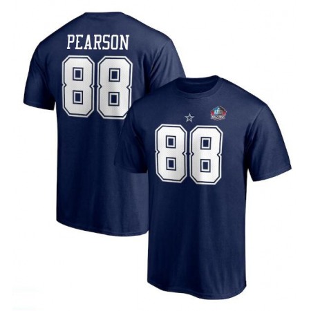 Men's Dallas Cowboys #88 Drew Pearson Navy Hall of Fame Class of 2021 Name & Number T-Shirt